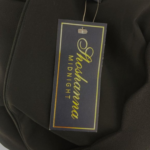 Anthropologie Shoshanna Mirandela Scallop-Edge Midnight Stretch Crepe Midi Dress - Picture 14 of 15